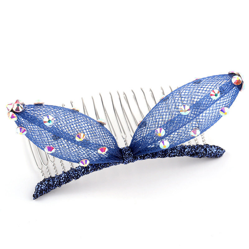 蕾丝蝴蝶结兔耳发梳插梳刘海梳韩国成人甜美数据头饰包边梳子发饰