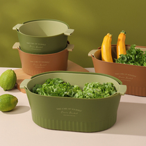 High Face Value Wash Basin Drain Basket basket Kitchen Home Plastic Thickened water filtration basket Creative washing basket multifunction