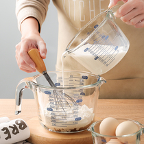 Kitchen High Eng Glass Measuring Cup With Scale With Handle Metering Cup Home Food Grade High Temperature Resistant Baking Beaten Eggs