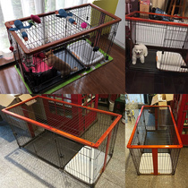 Dog cage with toilet solid wood cage Chai dog Corky pet puppy small dog large dog fence fence Indoor