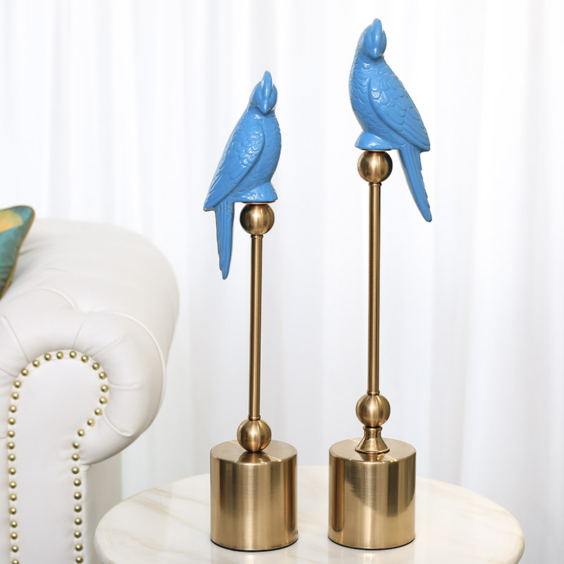 Simulation fake bird bird decorations furnishing articles animals parrot creative modern American household metal ceramic arts and crafts