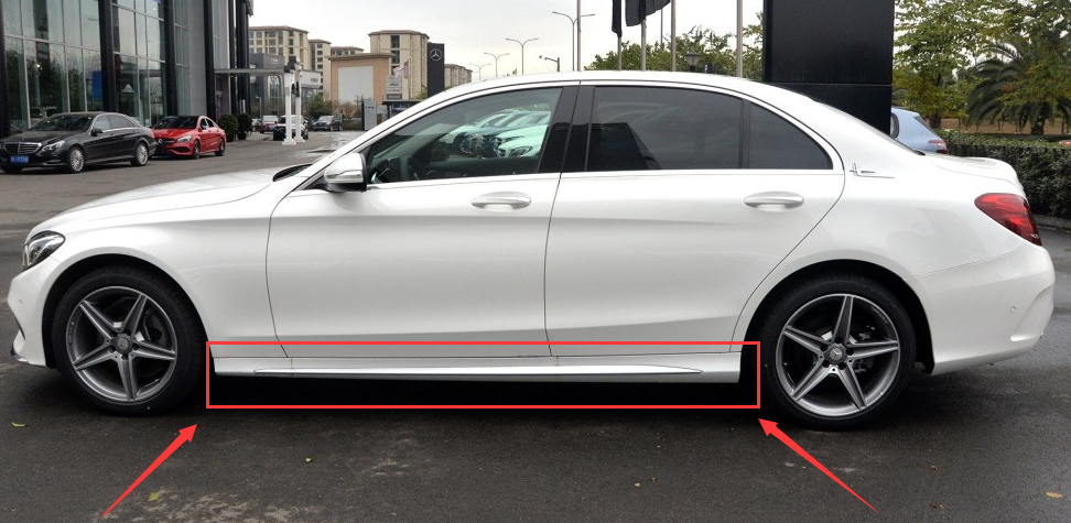 奔驰新款c级 车身下裙 侧裙 车门下裙 c180l c200l c260l c200 c