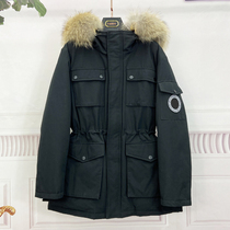 Winter Europe and America Big code down clothes Women in short white duck suede Long-lovers big fur collar overcomes loose jacket