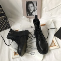 Little sun family Korea ulzzang Martin boots women 2021 new retro wild street shot short boots ins tide