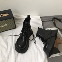 Small sun family thick-soled Martin boots British trend ins height-increasing small man versatile womens shoes 2021 new short boots