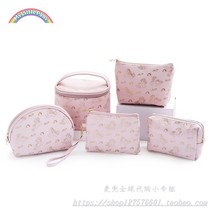 ins net red makeup bag female portable little maple Jane about large capacity Cosmetic Bag Girl Heart Wash Containing