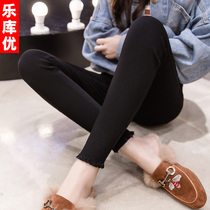 Wear leggings female 2021 Spring and Autumn New Korean black high waist thin elastic burrs small feet pencil pants