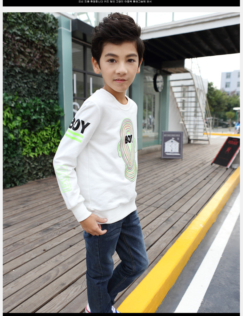 大童装5男童6纯棉t恤10春秋男童长袖t恤12儿童15岁打底衫2015新款