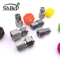 304 stainless steel inner wire ferrule pass through M14 * 1 5-Ф 1 4 internal thread inch pressure gauge ferrule connector