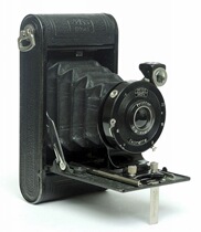 Collection Canon Germanys Zeiss Zeiss Ikonette leather cavity folding camera uses 127 rubber roll