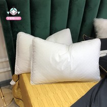 Soft glutinous and comfortable Lady lace neck pillow washable home high-end cotton three-dimensional feather velvet pillow core