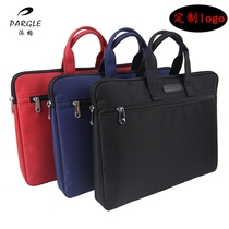 Simple portable file bag men business briefcase A4 Hand bag business bag Women conference bag multi-layer file bag