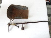 Antique collection 50s Old wooden pole scales measuring instruments