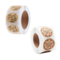 Cross-border custom roll Kraft paper thanks holiday decoration label sticker baking gift sticker
