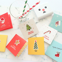 Creative cute small fresh business Christmas greeting card Christmas holiday three-fold blessing card gift box listing envelope