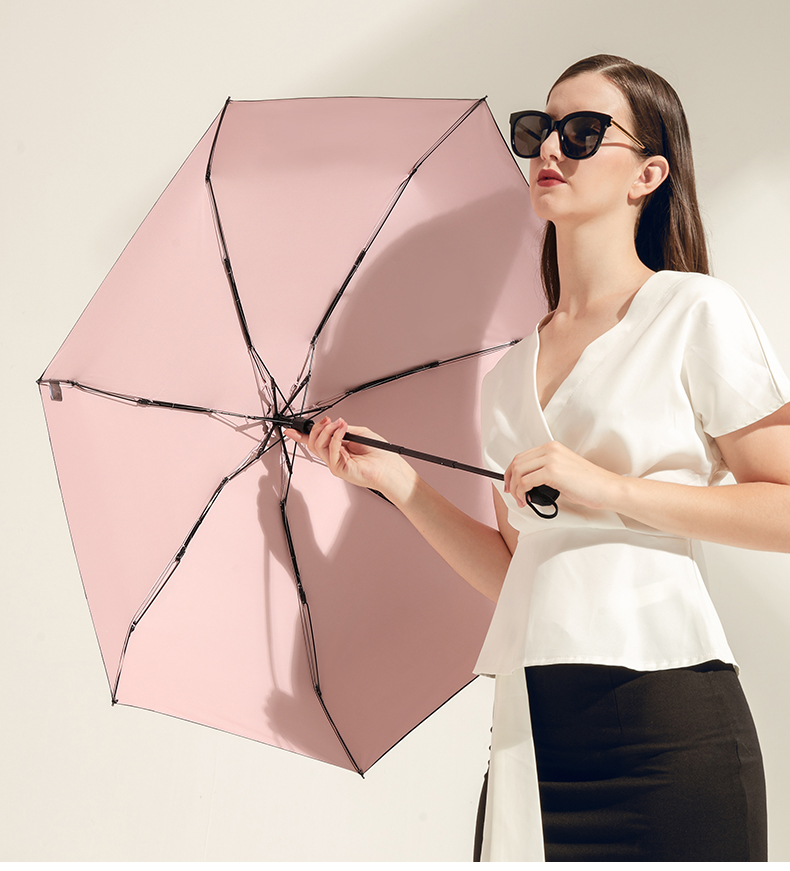 赛维纳防晒伞upf50 折叠小黑伞五折遮阳伞女太阳伞防紫外线晴雨伞