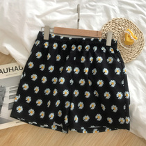 Couple pajama pants women Summer cotton shorts Korean version of ins small Daisy home pants men loose five points outside home pants