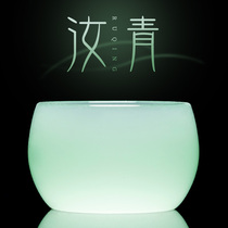 Three times Ru Qing Jade porcelain teacup Master cup Single cup Liuli Female Glass Jianzhu Tea Cup Kung Fu tea set