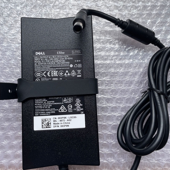 순수 원본 Dell LA130pm190 노트북 전원 어댑터 G3 충전기 130W 19.5v6.7a 순수 원본 Dell LA130pm190 노트북 전원 어댑터 G3 충전기 130W 19.5v6.7a