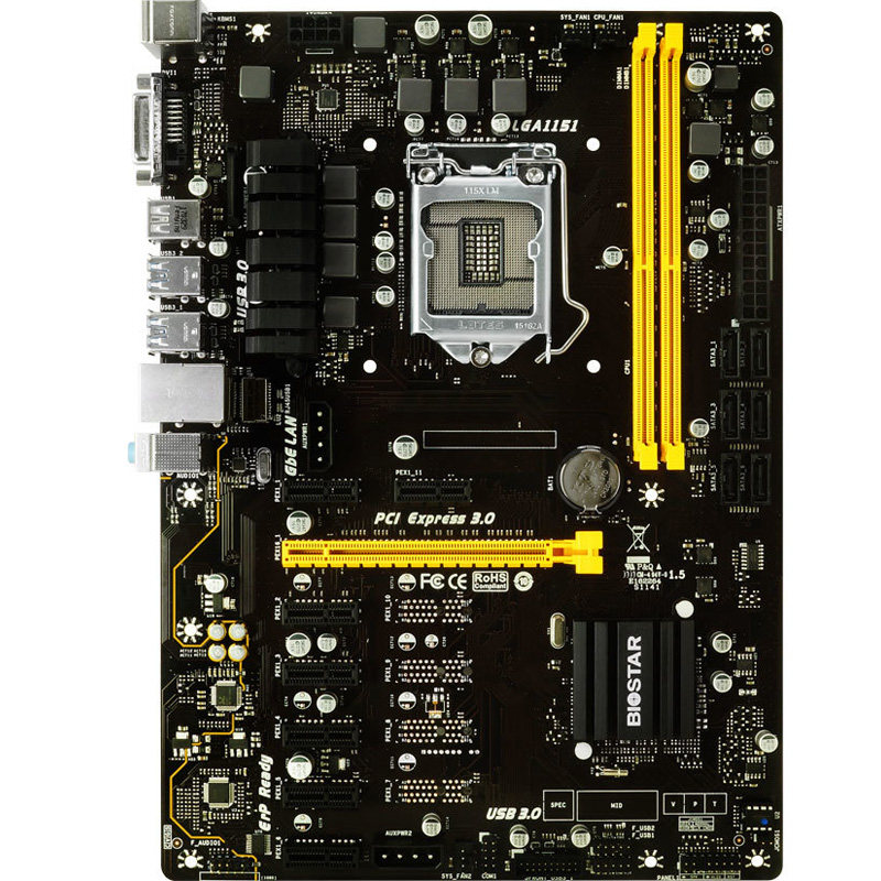 biostar映泰tb250btc支持8显卡支持g4560支持g3930