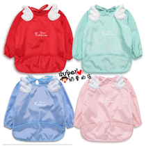 Japanese baby angel wings Long sleeve full body waterproof jacket Sleeveless childrens drawing dinner suit can be customized logo