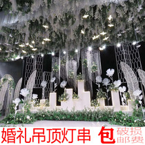 Edison light string bar Wedding Catwalk Ceiling decorative lights Wedding scene decoration props Window chandelier supplies
