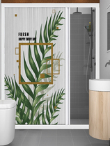 Yuxiao bathroom printing sliding door toilet invisible partition honeycomb door dry and wet separation waterproof insulation folding sliding door