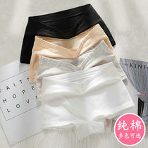 White cotton crotch boxer knickers less ladies breathable 100% cotton naked wear bottom safety seamless four-corner shorts