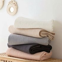 South Korea imported solid color fine vertical pattern soft water washing cotton derived seam cotton cotton air conditioner is 3 sets of pure cotton summer quilt