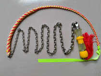 Fitness Whip Kirin whip Whip Stainless Steel With Textured Double Ridge Without Thread Chain Sub-Anti-Bull Gluten Handlebar