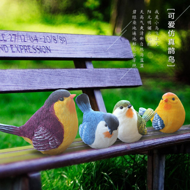 Creative outdoor garden gardening garden balcony home furnishing wine cabinet decoration resin simulation bird decoration Creative outdoor garden gardening garden balcony home furnishing wine cabinet decoration resin simulation bird decoration