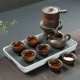Nhà máy đá sáng tạo bán tự động bộ trà Kung Fu bộ gốm chống vảy đặt nhà lười xoay trà ấm trà - Trà sứ
