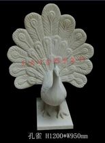 Beautiful sandstone sculpture decoration Artificial sandstone peacock sculpture Garden landscape Chinese peacock sculpture ornaments