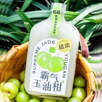 Disposable glass beverage bottle oil citrus tea wine bottle creative packaging bottle flat square bottle ins juice cup