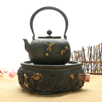 Japanese iron pot handmade cast iron teapot 1 2L sand iron kettle retro bubble teapot 6 pieces Southern Iron set