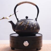 Iron pot Southern Japanese cast iron teapot coated raw iron pot handmade cast iron tea set special kettle set