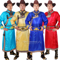 Mens Mongolian wedding wedding groom clothing robe Mens Mongolian robe Ethnic minority dance performance clothing