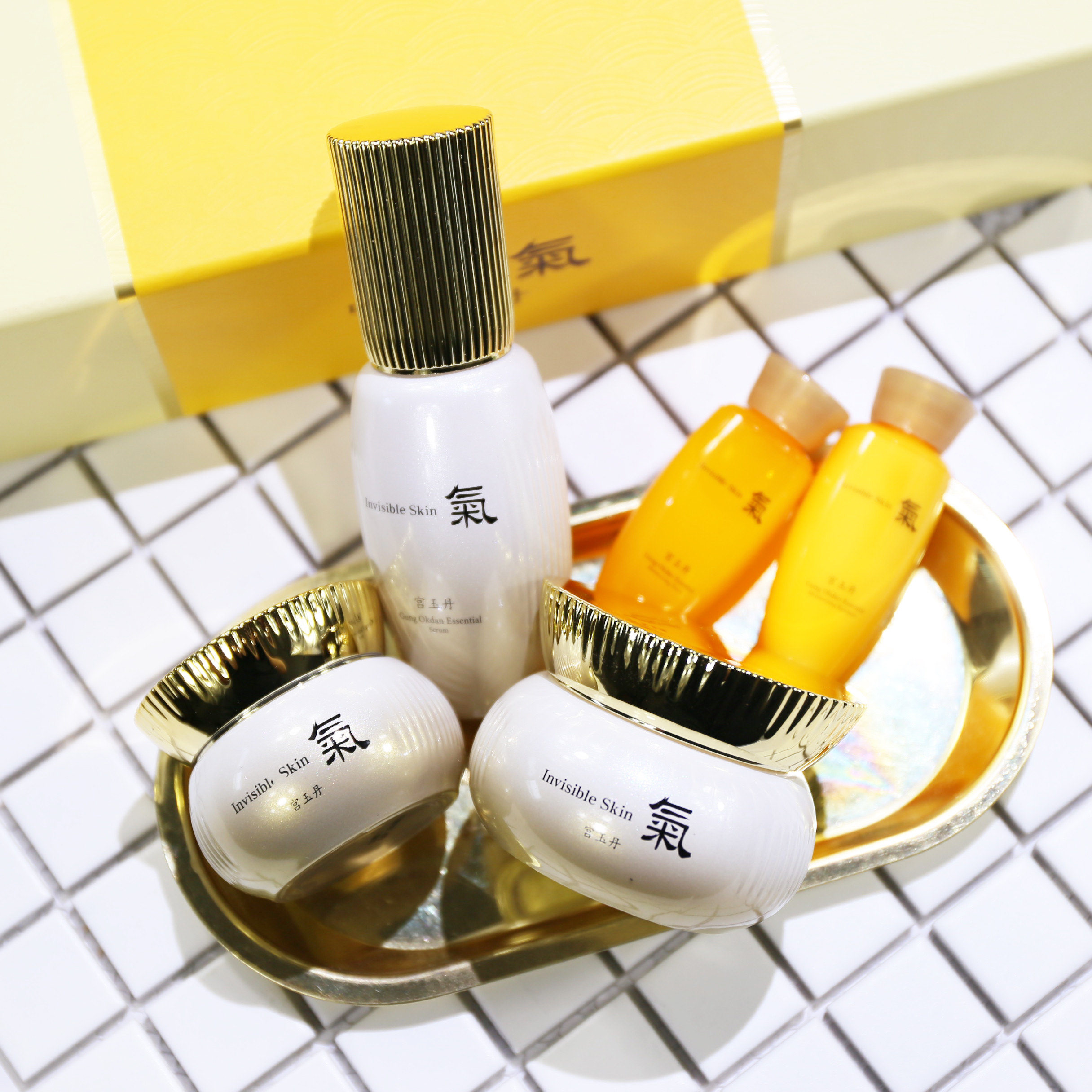 韩国宫玉丹五件套盒 水乳面霜眼霜精华套装 抗敏感补水保湿护肤品