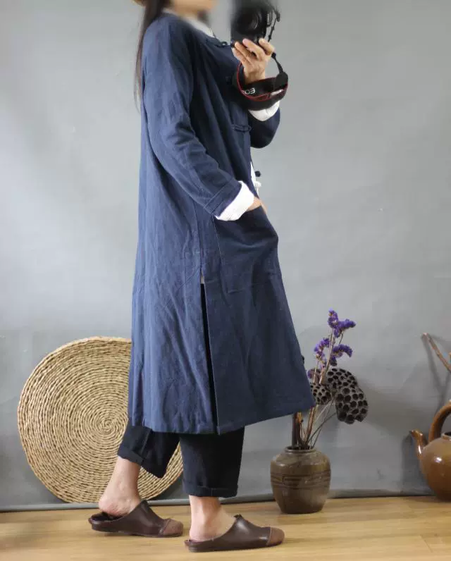 Quần áo phụ nữ cotton và lanh - Trench Coat