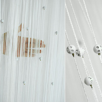 Paste-type door curtain Punch-free bead thread curtain Living room bedroom entrance partition curtain Clothing store decoration tassel curtain