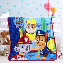 Barking team blanket Falai velvet Coral velvet Autumn and winter kindergarten blanket Air conditioning blanket Cartoon childrens blanket Nap blanket