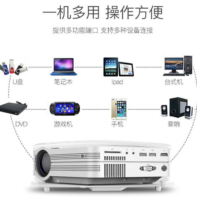 New ub10 high-definition home daytime small projector wireless WIFI Bluetooth smart connection mobile phone micro projector