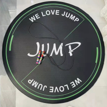 Round jump rope mat yoga mat home sports fitness high density PVC shock absorption sound insulation wear-resistant non-slip black mat