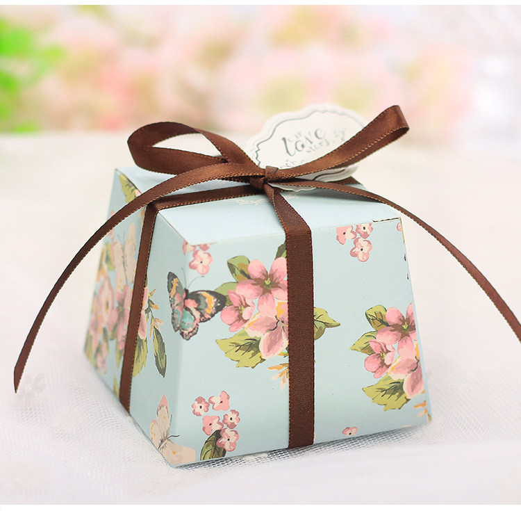 婚庆创意梯形结婚喜糖盒子糖盒糖袋纸盒欧式结婚小号糖果包装盒子