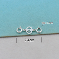 925 silver double head spring buckle lobster button plus lantern card extended buckle bracelet Item link long buckle chain connection buckle