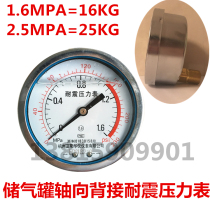 YN100Z axial boundless seismic pressure gauge Shenjiang Longshentai gas storage tank pressure gauge 0-1 6 2 5mpa