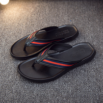 Fashion Herringbone Slippers Mens Clip Feet Cool Sandals Sandals Mens Breathable Student Bathroom New Korean Version Trend Non-slip Outer Wear