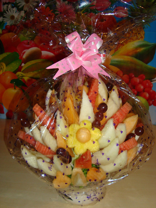 中秋教师节新鲜水果花篮鲜花蛋糕进口水果花束生日礼品送礼水果篮