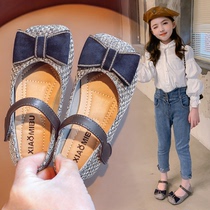 Korean Single Shoes Girls Princess Shoes New Summer 2021 Baby Soft Sole Tofu Shoes Children's Leather Shoes Spring Summer