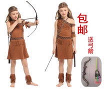 Halloween African Aboriginal costumes Sweet Indian Savage costumes cos primitive performers